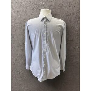 Charles Tyrwhitt Dress Shirt Mens 15.5/34”Extra Slim Fit Button Up Gray-Non Iron